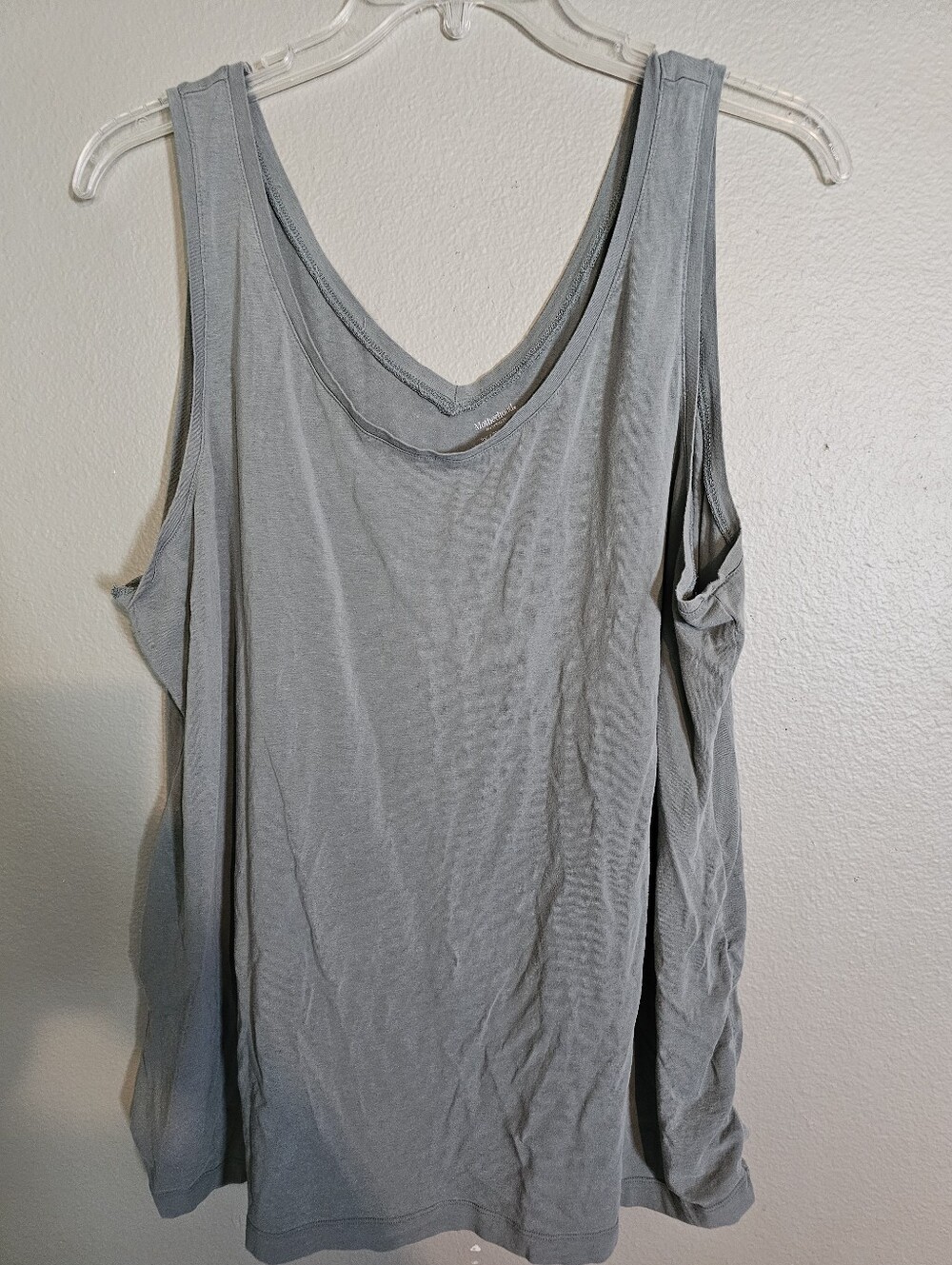 Motherhood Maternity Lightweight V-Neck Tank Top - Olive Green 3x